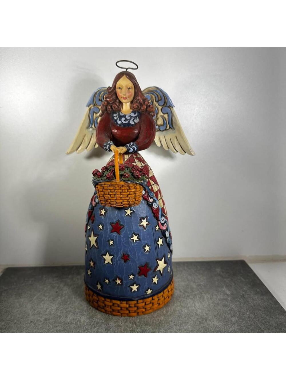 Jim Shore Heartwood Creek Patriotic Angel Figurine Angel of liberty #4014042
